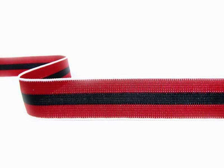 Taśma 30mm dziana LAMPAS bordowo_czarna