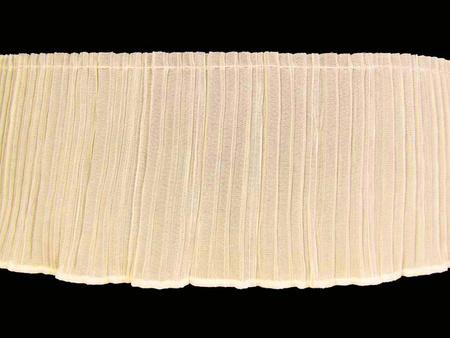 Taśma 11cm falbana PLISA krem