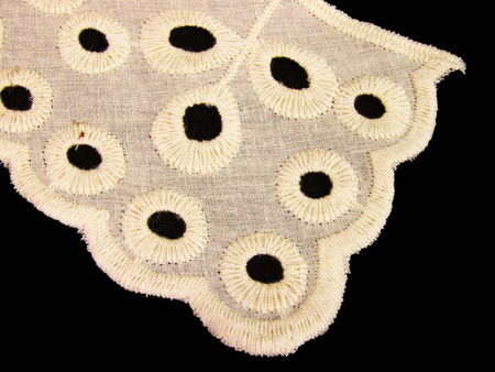 Kołnierzyk damski haft bawełna natural