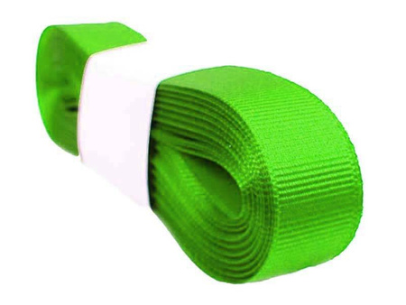 Taśma 15mm ryps poliester neon zielona