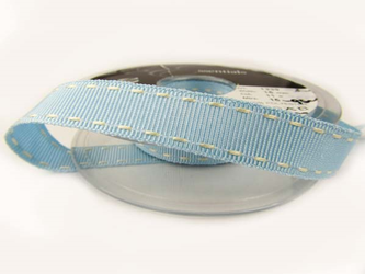 Taśma 1,5cm ryps stebnowana błękit