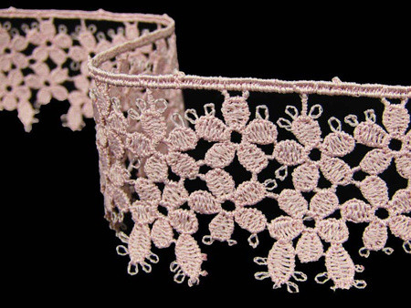 Koronka 3,5cm gipiurowa antyczny róż