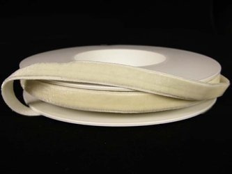 Aksamitka 9mm elastyczna ecru