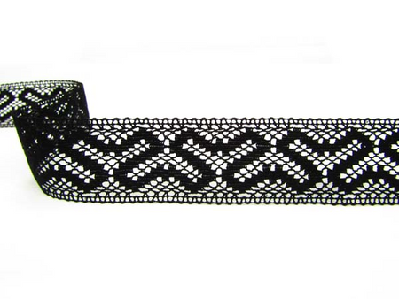 Wstawka 4,1cm bawełniana czarna