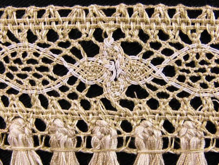 Taśma 8,5cm FRĘDZEL mix len-ivory