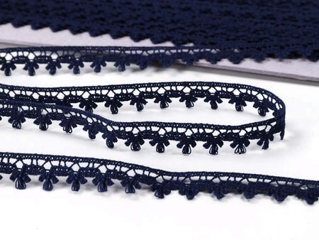 Koronka 1,3cm bawełniana granat