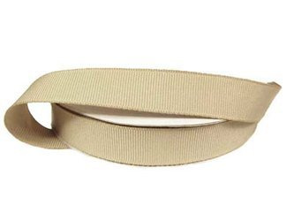 Taśma 15mm ryps poliestrowa jasny beż