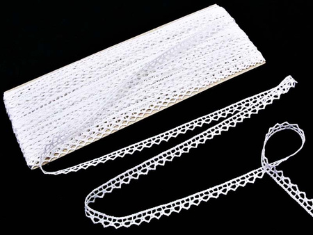 Koronka 1cm bawełniana biała