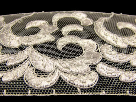 Wstawka 7cm tiulowa ivory