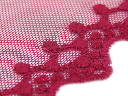 Koronka 5cm tiulowa bordo