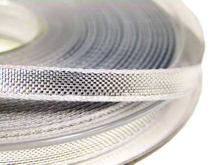 Wstążka 5mm lurex srebrna