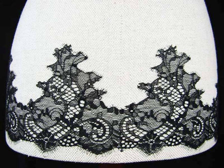 Koronka 11,5cm stabilna czarna