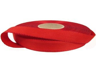 Taśma 12mm bawełniano-wiskozowa czerwona