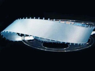 Wstążka 25mm atłas PICOT niebieska