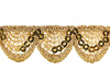 Koronka 1,3cm metaliczna antyczny złoty