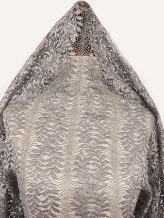 Koronka 135cm stabilna popiel