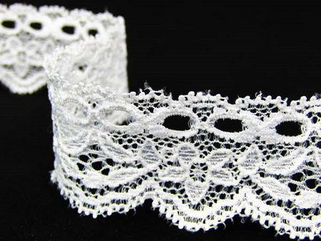 Koronka 3cm elastyczna biała