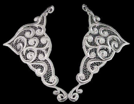 Kołnierzyk damski gipiura biały