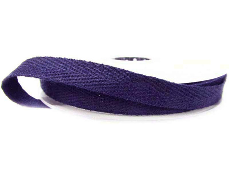 Taśma 10mm bawełniana granat jasny