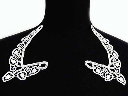 Kołnierzyk damski gipiura biały