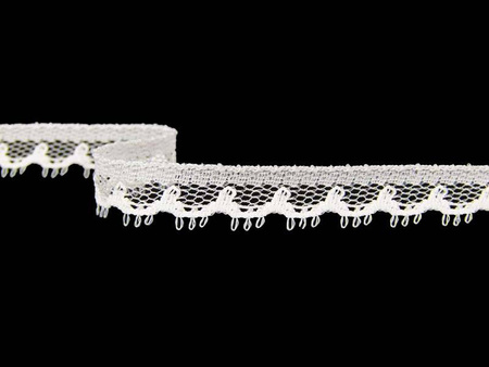 Koronka 0,9cm stabilna biała
