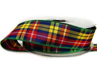 Wstążka 25mm kratka szkocka Buchanan