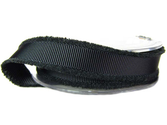 Taśma 1,5cm ryps a'la chanel czarna