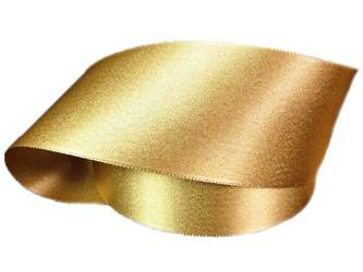 Wstążka 50mm atłas REXOR złoty beż