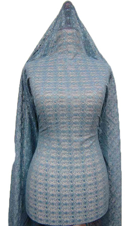 Koronka elastyczna niebieska