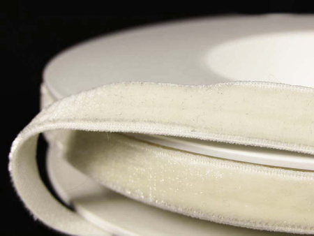 Aksamitka 9mm elastyczna kość słoniowa