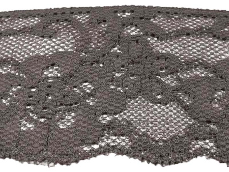 Koronka 7cm elastyczna brąz