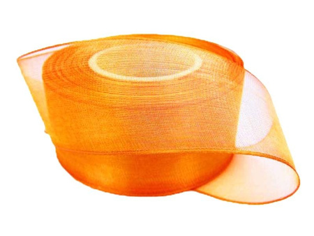 Wstążka 40mm organtyna pomarańczowa