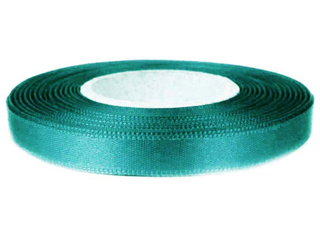 Wstążka 10mm atłas morski ciemny