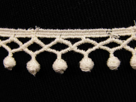 Taśma 1,5cm POMPONIK bawełna natural