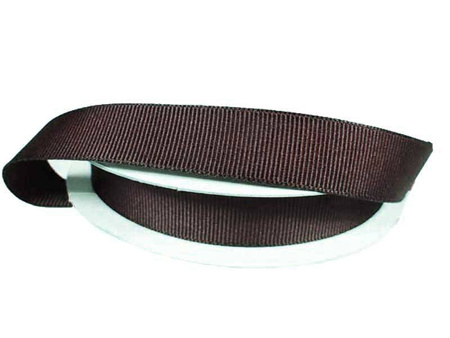 Taśma 15mm ryps poliestrowa brąz