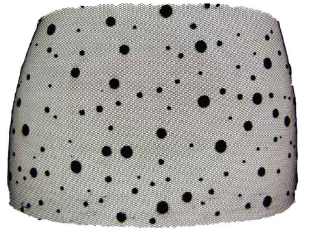 Taśma 16cm tiulowa kropki czarna