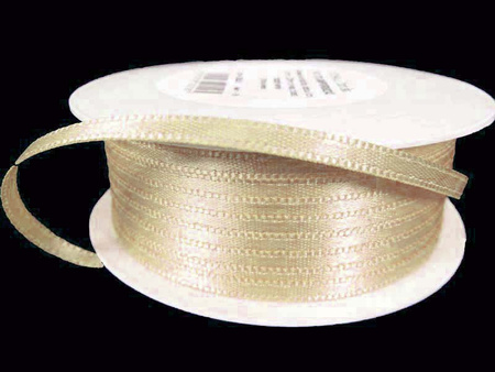 Wstążka 3mm atłas jasny beż