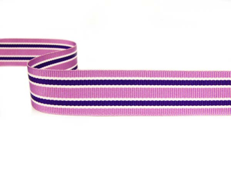 Taśma 25mm ryps lampas wrzos