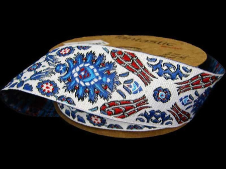 Taśma 35mm żakard BŁAWATEK chabrowa