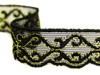 Koronka 1,6cm tiulowa czarno-złota