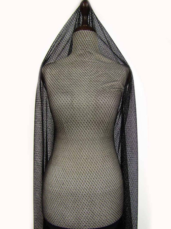 Tiul 155cm miękki ROMB czarny