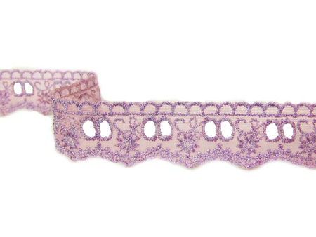 Koronka 2,8cm tiulowa wrzosowym