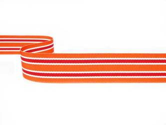 Taśma 25mm ryps lampas pomarańczowa