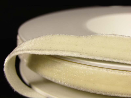 Aksamitka 9mm elastyczna ecru