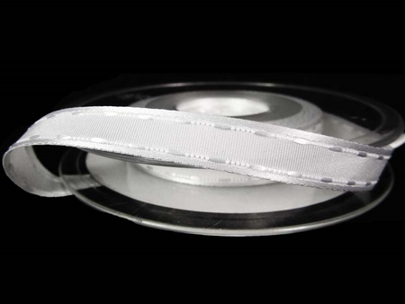 Taśma 1cm ryps STEBNÓWKA biała