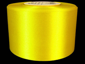 Wstążka 60mm atłas żółta