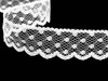 Koronka 2cm stabilna DOTS biała