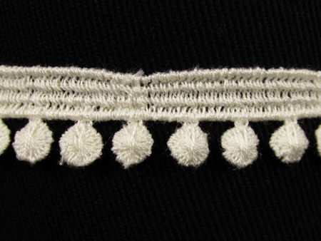 Taśma 1,3cm POMPONIK bawełna natural