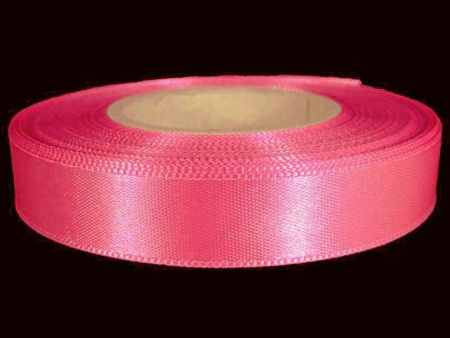 Wstążka 15mm atłas neon róż