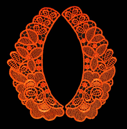 Kołnierzyk damski gipiura rdza